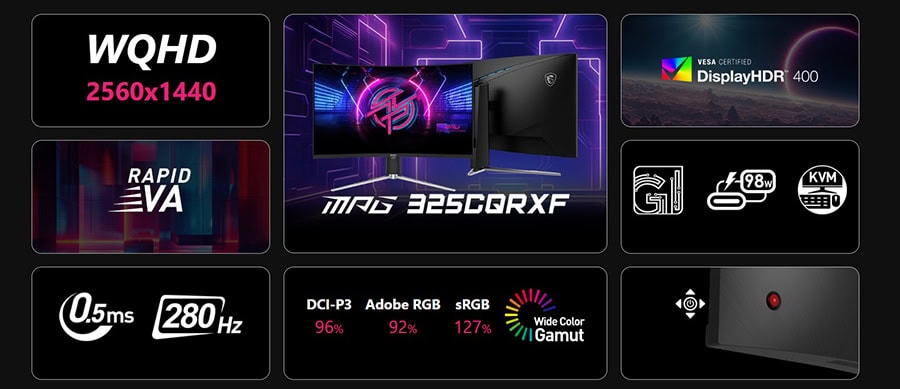 MSI MPG 325CQRXF Kavisli Gaming Monitör H4