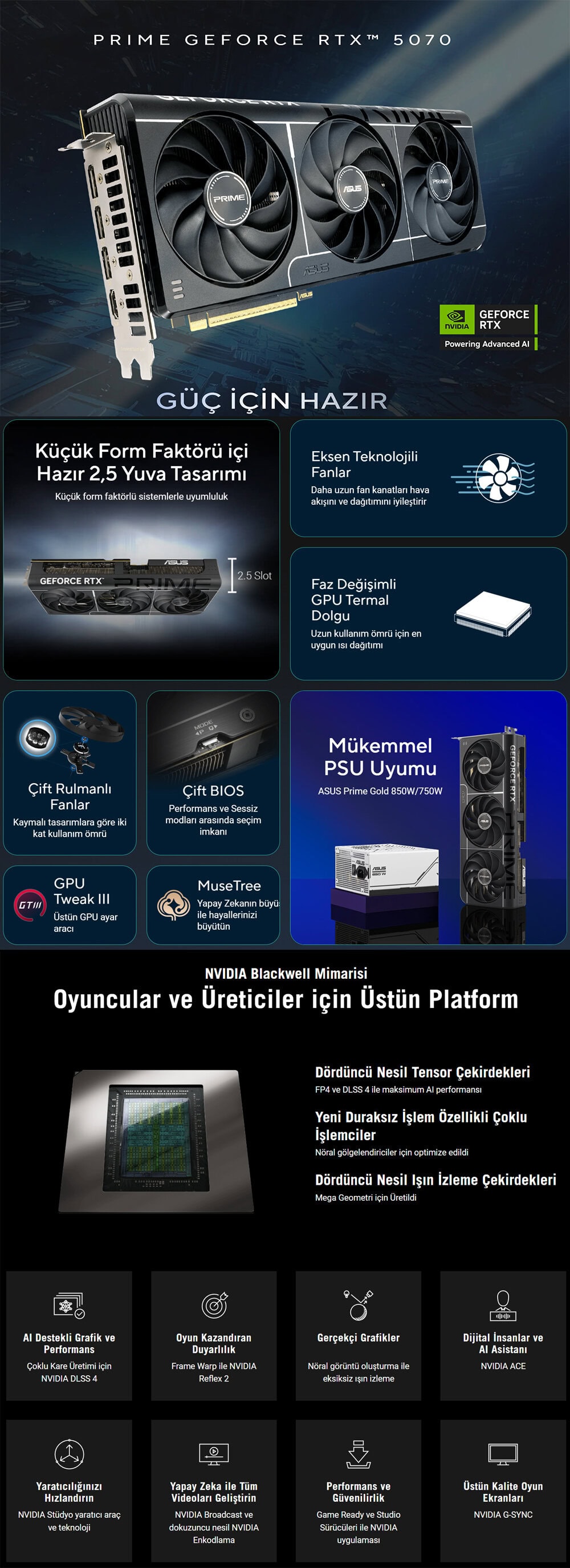 ASUS PRIME GeForce RTX™ 5070 12GB GDDR7 OC Edition ASUS PRIME GeForce RTX™ 5070 12GB GDDR7 OC Edition