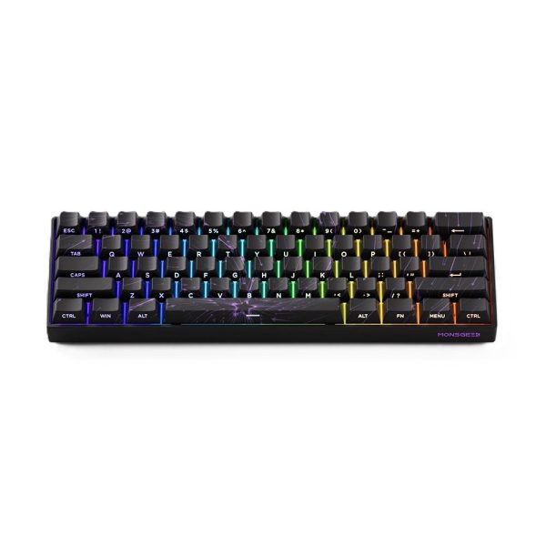 Akko Monsgeek Fun60 Max Nebulae Black Hall Effect Manyetik Switch Argb Kablosuz Hotswap Mekanik Gaming Klavye 2