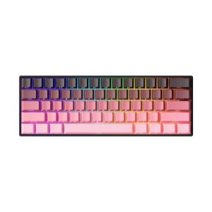Akko Monsgeek Fun60 Max Shine Through Black Pink Gradient Hall Effect Manyetik Switch Argb Kablosuz Hotswap Mekanik Gaming Klavye 1