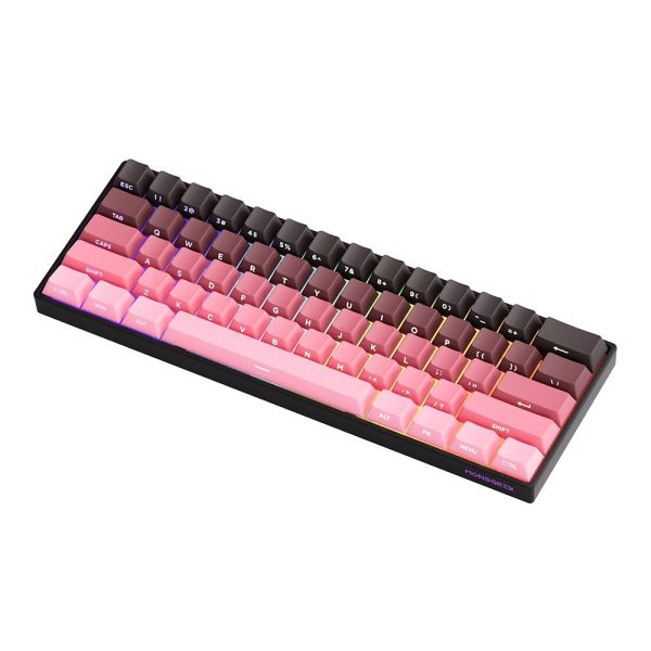 Akko Monsgeek Fun60 Max Shine Through Black Pink Gradient Hall Effect Manyetik Switch Argb Kablosuz Hotswap Mekanik Gaming Klavye 3