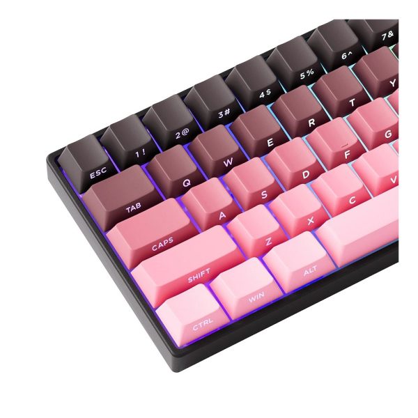 Akko Monsgeek Fun60 Max Shine Through Black Pink Gradient Hall Effect Manyetik Switch Argb Kablosuz Hotswap Mekanik Gaming Klavye 6