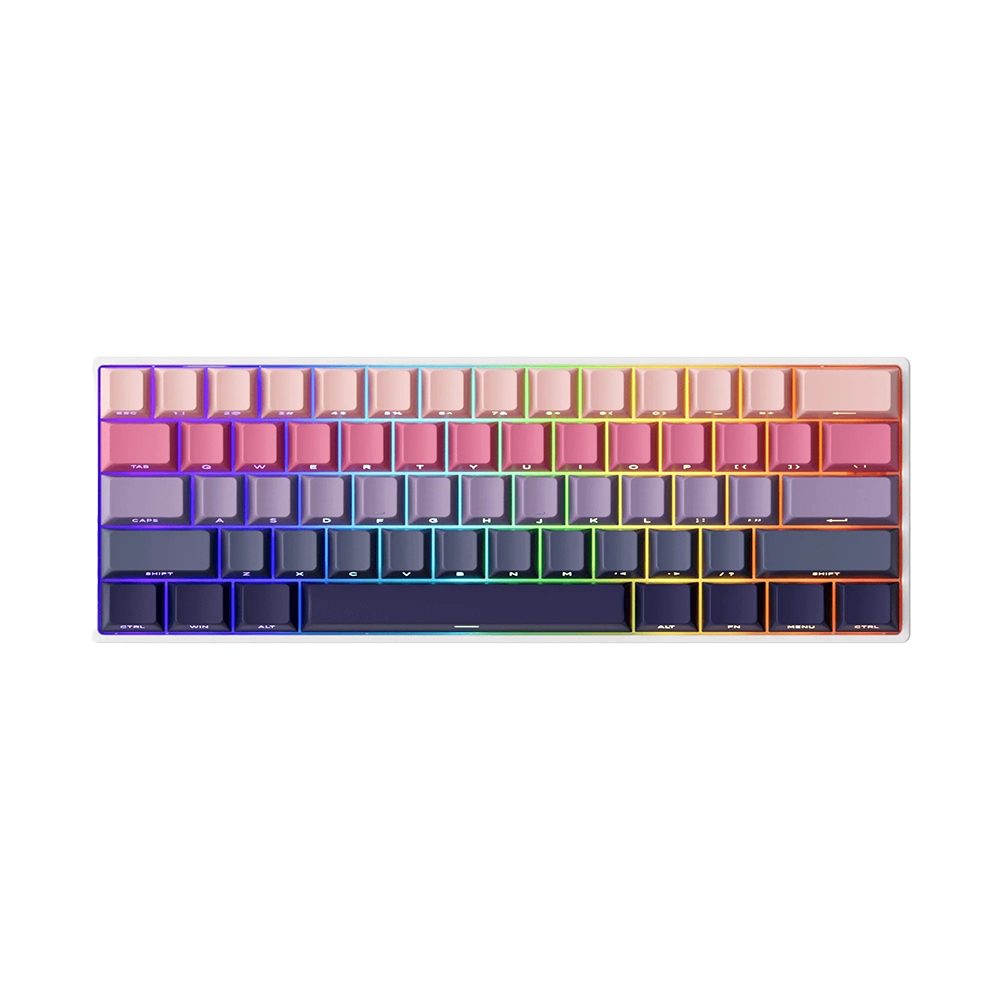 Akko Monsgeek Fun60 Max Shine Through Phantom Pink Hall Effect Manyetik Switch Argb Kablosuz Hotswap Mekanik Gaming Klavye 1