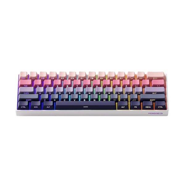 Akko Monsgeek Fun60 Max Shine Through Phantom Pink Hall Effect Manyetik Switch Argb Kablosuz Hotswap Mekanik Gaming Klavye 2