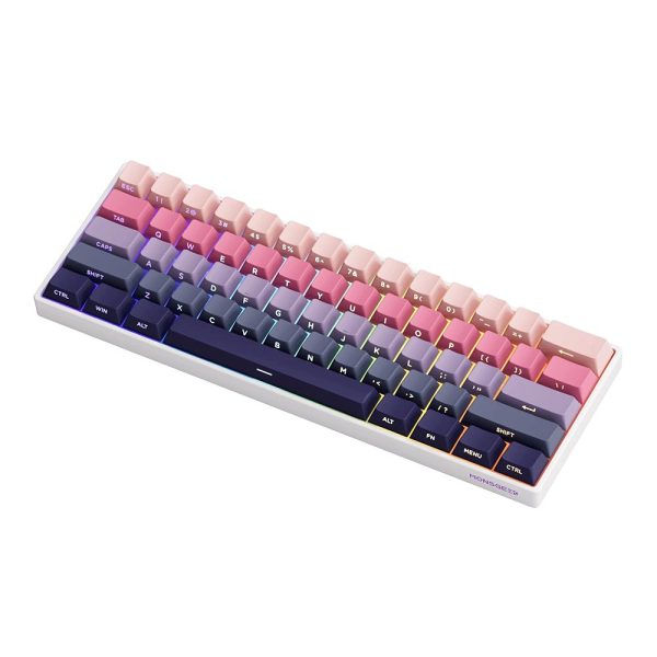 Akko Monsgeek Fun60 Max Shine Through Phantom Pink Hall Effect Manyetik Switch Argb Kablosuz Hotswap Mekanik Gaming Klavye 3
