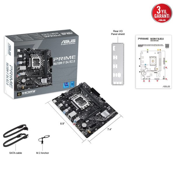 Asus Prime H610m F D4 R2 0 3200mhz Ddr4 Lga1700 M 2 Hdmi Matx Anakart 10