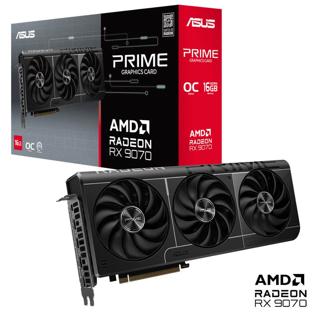 ASUS Prime Radeon™ RX 9070 OC Edition 16GB GDDR6 ASUS Prime Radeon™ RX 9070 OC Edition 16GB GDDR6
