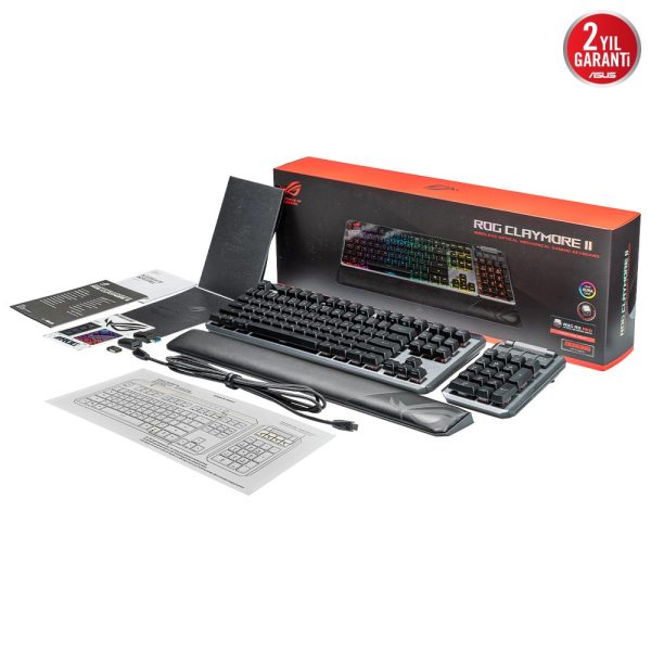 Asus Rog Claymore Ii Moduler Tkl Rx Red Switch Rgb Kablosuz Ingilizce Mekanik Gaming Klavye 15