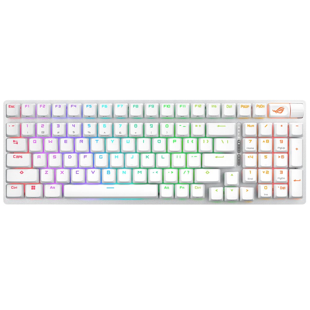 Asus Rog Strix Scope Ii 96 Nx Snow Switch Rgb Kablosuz Hotswap Ingilizce Beyaz Mekanik Gaming Klavye 1