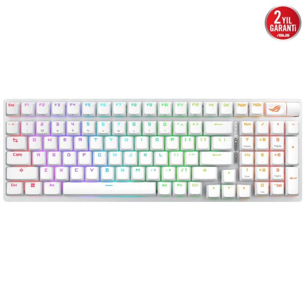 Asus Rog Strix Scope Ii 96 Nx Snow Switch Rgb Kablosuz Hotswap Ingilizce Beyaz Mekanik Gaming Klavye 2