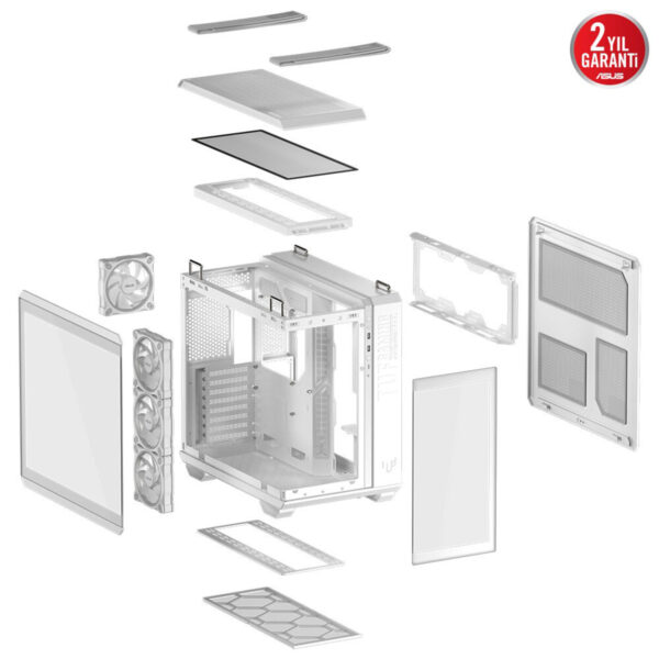 Asus Tuf Gaming Gt502 Horizon Beyaz Mesh Temperli Cam Usb 3 2 Mid Tower Atx Gaming Kasa F20