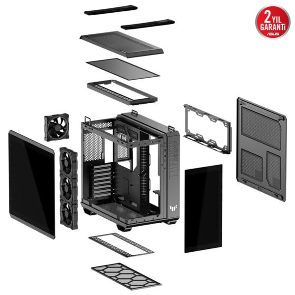 Asus Tuf Gaming Gt502 Horizon Siyah Mesh Temperli Cam Usb 3 2 Mid Tower Atx Gaming Kasa F20