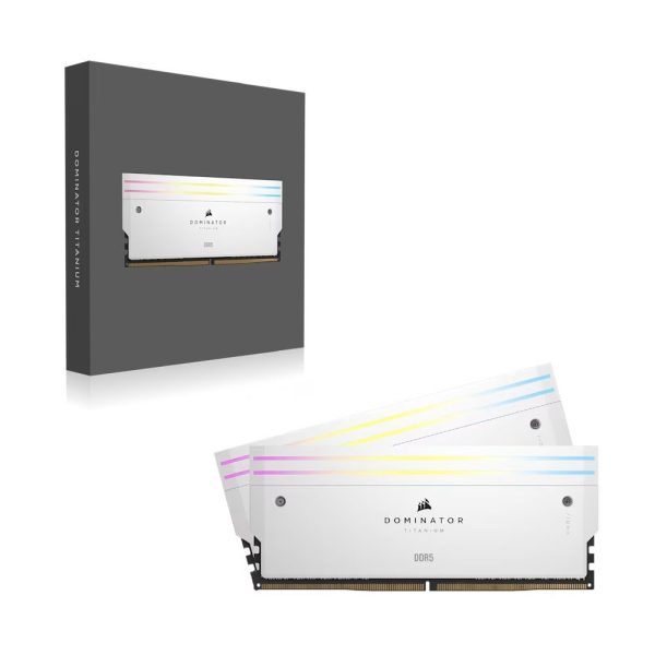 Corsair Dominator Titanium Rgb 96gb 2x48gb 6400mhz Cl32 Intel Xmp 3 0 Ddr5 Beyaz Ram Cmp96gx5m2b6400c32w 7