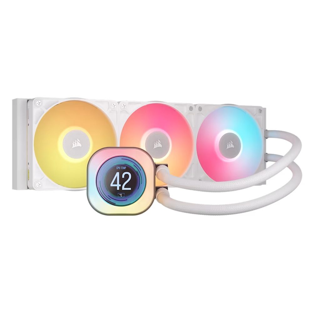 Corsair Icue Link Titan 360 Rx Lcd Rgb 360 Mm Intel Amd Uyumlu Beyaz Islemci Sivi Sogutucu Cw 9061026 Ww 1