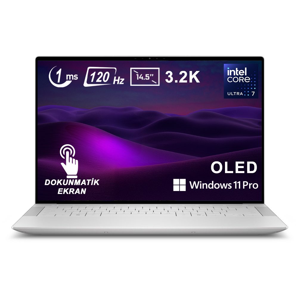 Dell Xps 14 9440 Intel Core Ultra 7 155h 32gb Lpddr5x 1tb Ssd 14 5 Inc 3 2k 120hz 1ms Oled W11 Pro Dokunmatik Laptop Xps9440ctov1wp Y1