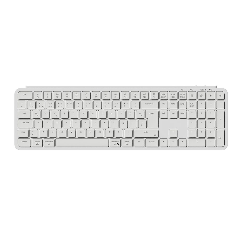 Keychron B6 Pro Ultra Slim Ivory White 100 Kablosuz Mac Uyumlu Turkce Klavye B6p K8 Tr 1