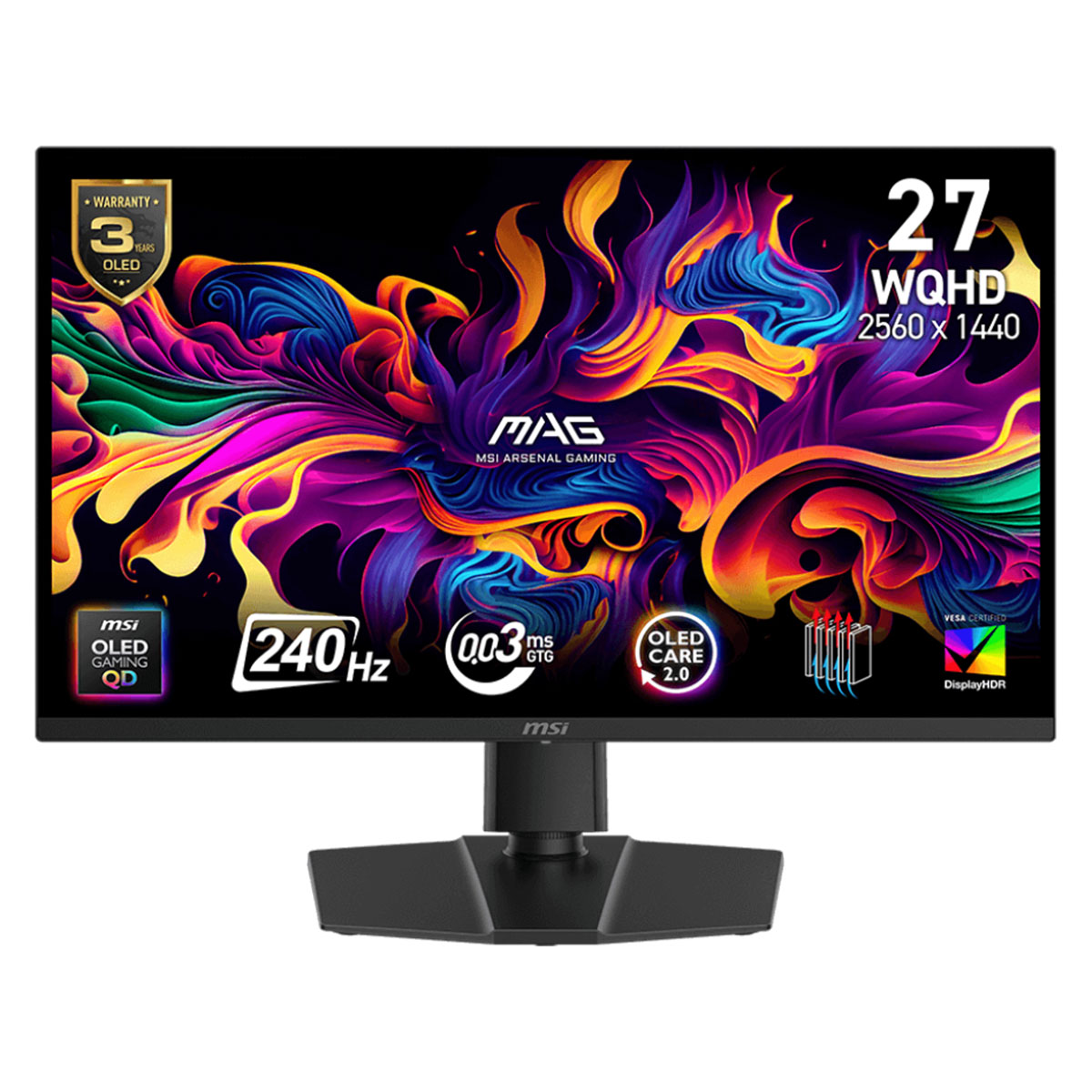 Msi Mag 273qp Qd Oled X24 26.5 Inç 240hz 0.03ms 2k Wqhd Adaptive Sync Qd Oled Gaming Monitör 1