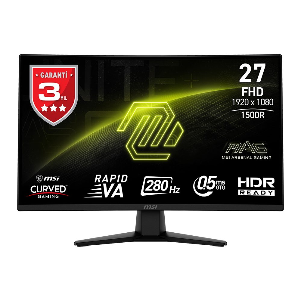 Msi Mag 274cxf 27 Inc 280hz 0 5ms Full Hd Adaptive Sync Rapid Va Kavisli Gaming Monitor 1