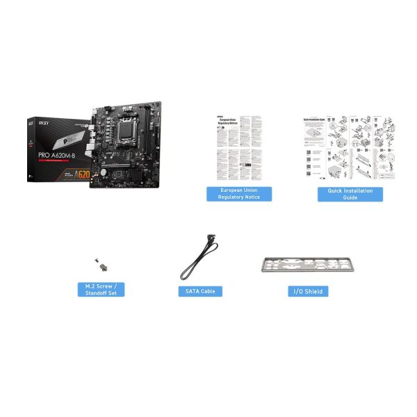 Msi Pro A620m B 6800mhz Oc Soket Am5 M 2 Hdmi Vga 6