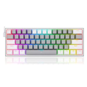 Redragon K617 Fizz 60 Red Switch Rgb Hotswap Turkce Gri Beyaz Mekanik Gaming Klavye 1