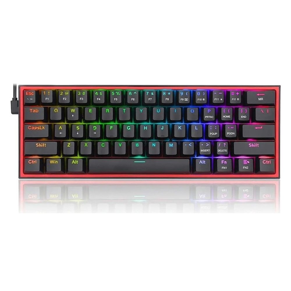 Redragon K617 Fizz 60 Red Switch Rgb Hotswap Turkce Siyah Mekanik Gaming Klavye 1