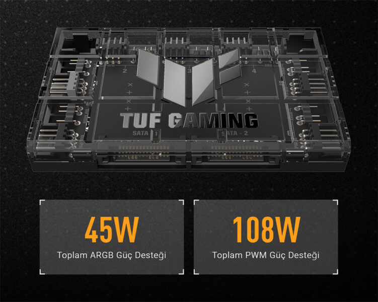 ASUS TUF Gaming ARGB PWM Fan Merkezi H6