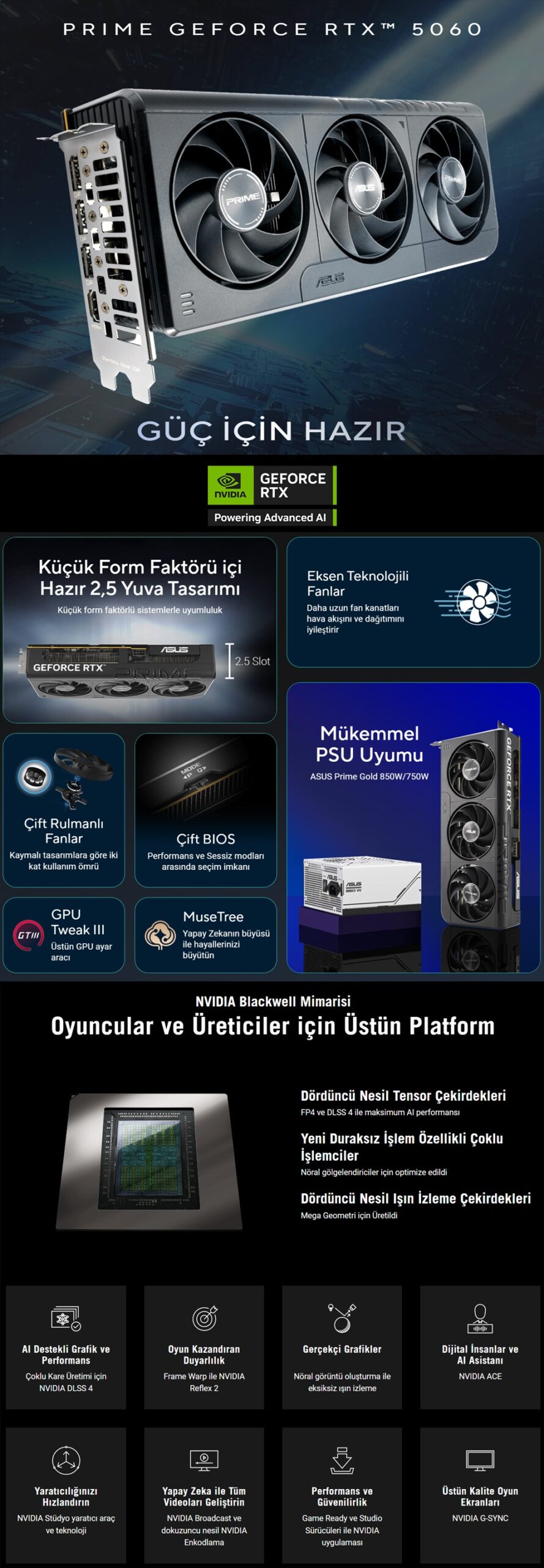 ASUS PRIME GeForce RTX 5060 Ekran Kartı H7