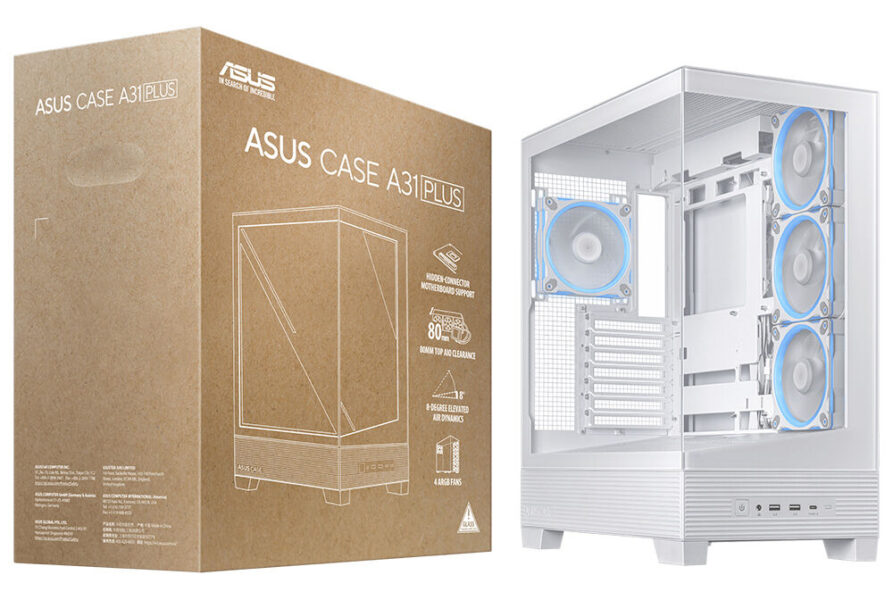 ASUS A31 PLUS Case ASUS A31 PLUS TG ARGB Beyaz Gaming Kasa H1