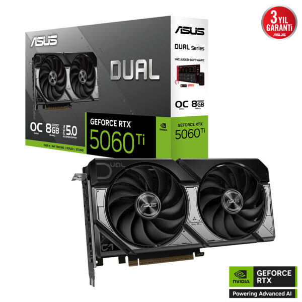 Asus Dual Geforce Rtx 5060 Ti Oc 8gb Gddr7 128 Bit Dlss 4 Ekran Karti 2