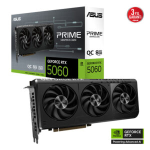 Asus Prime Geforce Rtx 5060 Oc 8gb Gddr7 128 Bit Dlss 4 Ekran Karti Y2