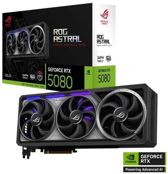 ROG Astral GeForce RTX™ 5080 16GB GDDR7 ASUS ROG Astral GeForce RTX 5080 Ekran Kartı H2
