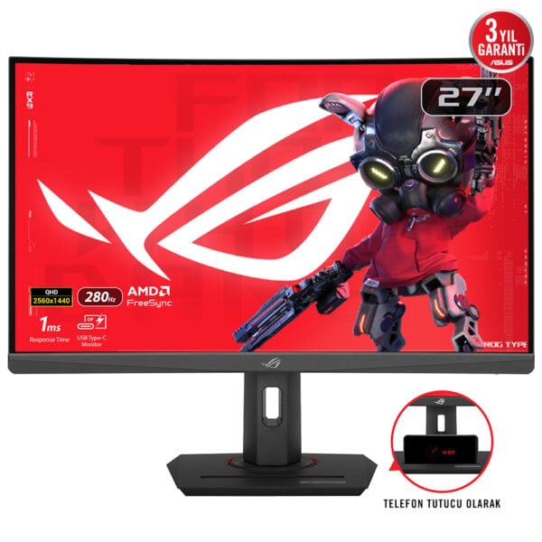 Asus Rog Strix Xg27wcms 27 Inc 280hz 1ms 2k Qhd Adaptive Sync Fast Va Kavisli Gaming Monitor 2