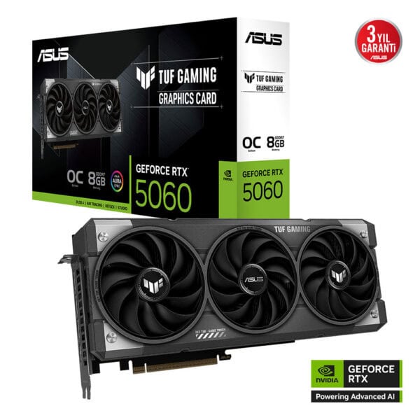 Asus Tuf Gaming Geforce Rtx 5060 Oc 8gb Gddr7 128 Bit Dlss 4 Ekran Karti Y2