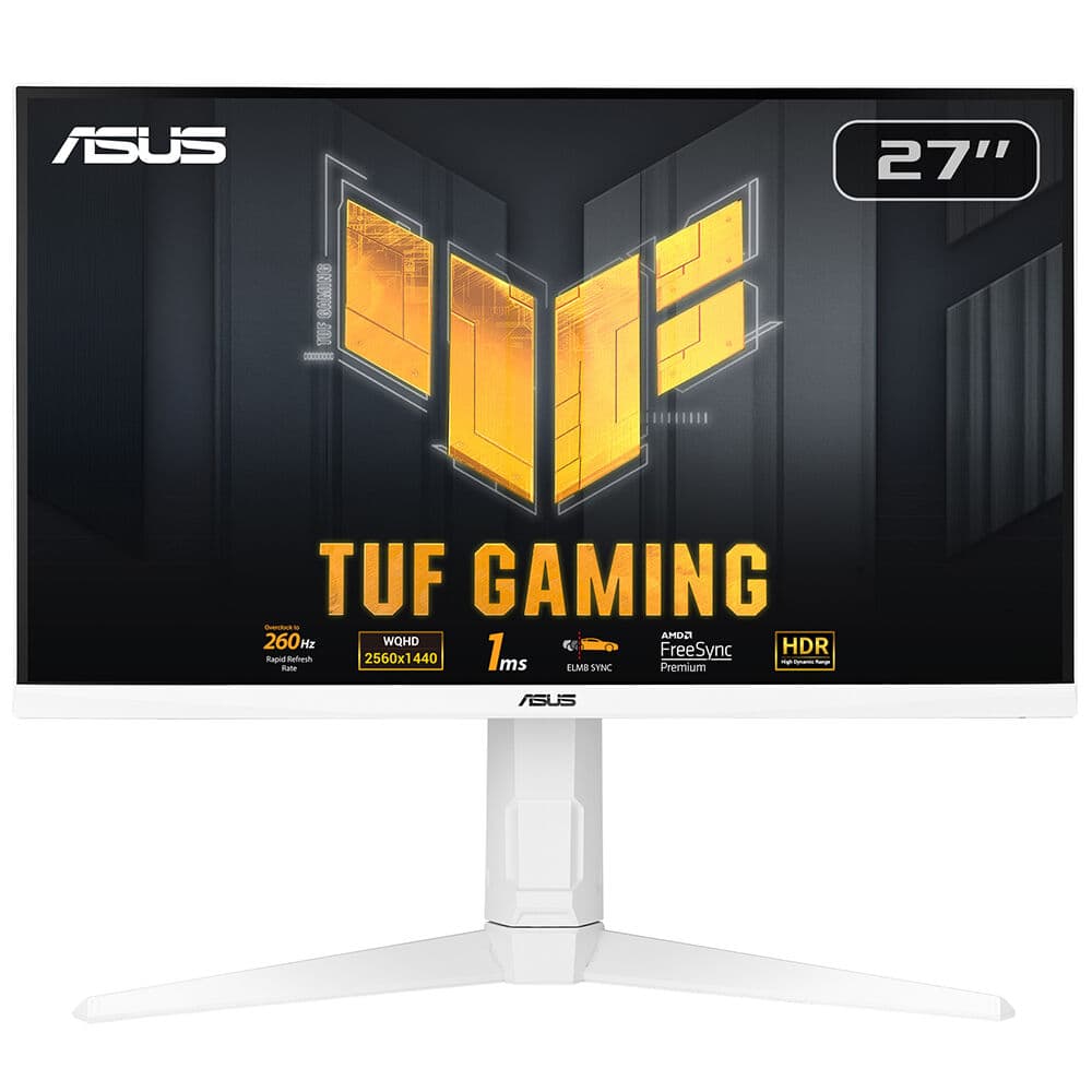 Asus Tuf Gaming Vg27aqml1a W 27 Inc 260hz 1ms 2k Qhd Adaptive Sync Fast Ips Beyaz Pivot Gaming Monitor 1
