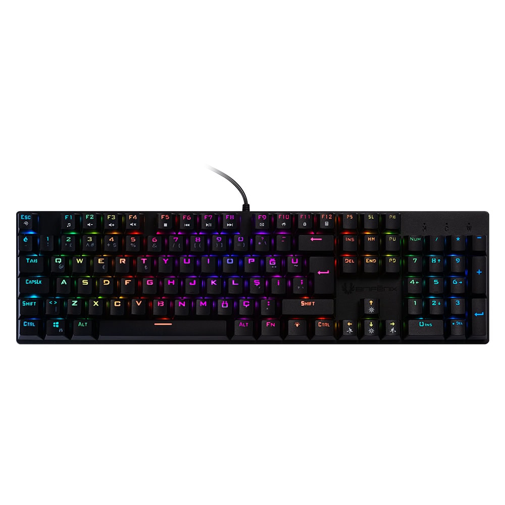 Bitfenix Erato Red Switch Rgb Turkce Mekanik Gaming Klavye 1