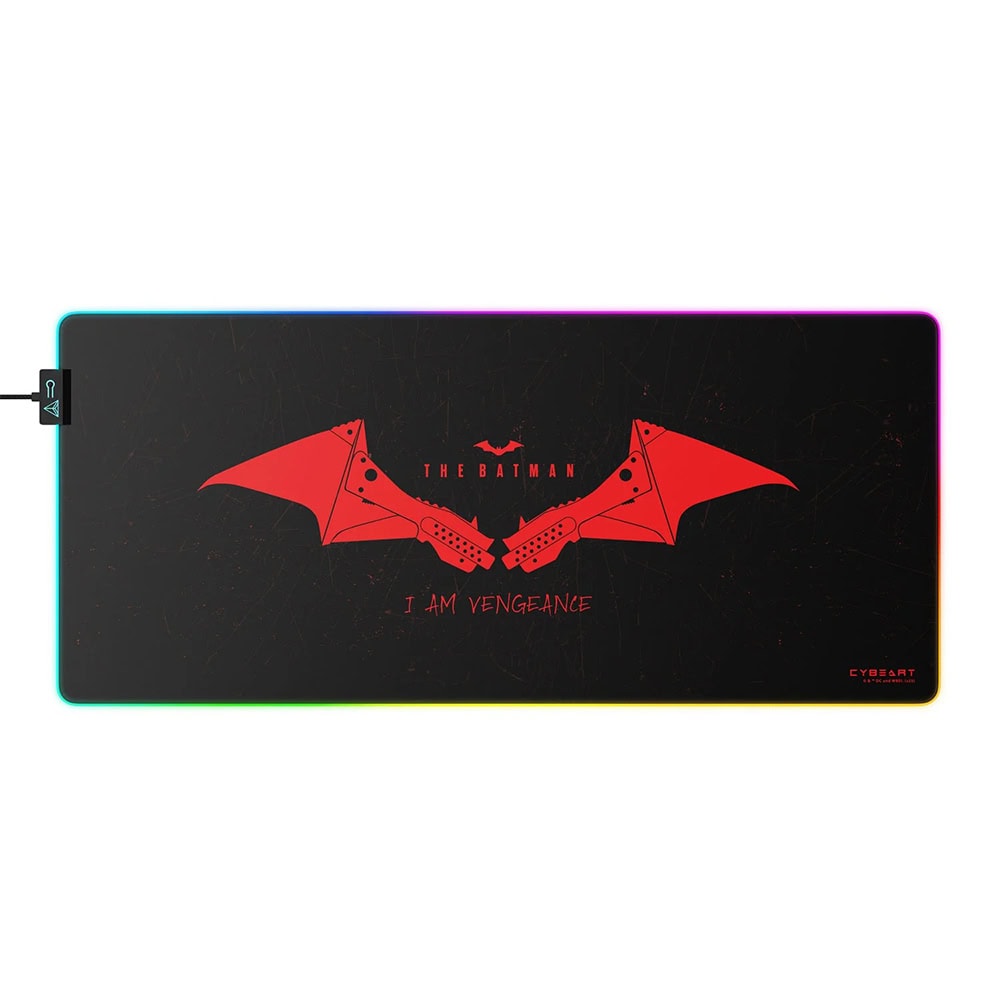 Cybeart Aurora Series The Batman Edition Rgb 90x40 Xxl Mouse Pad Mp Au90 Bm03 1