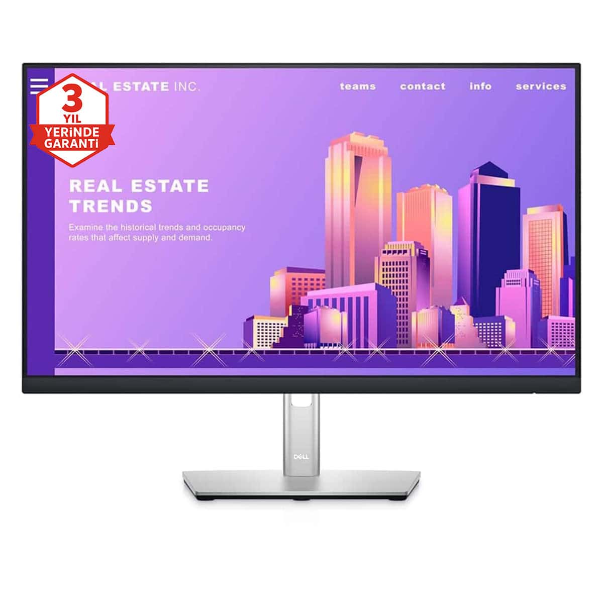 Dell P2422h 23.8 Inç 60hz 5ms Full Hd Ips Pivot Monitör 3 Yıl Yerinde Servis Garantisi 1