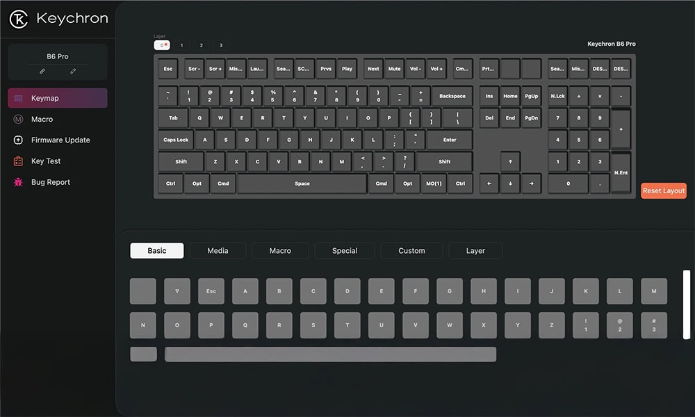 Keychron Launcher ile B6 Pro'yu programlayın
