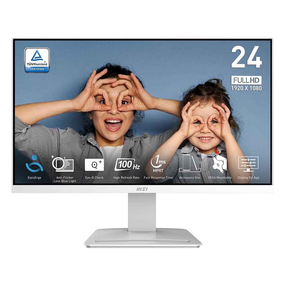 Msi Pro Mp2412w 23 8 Inc 100hz 1ms Full Hd Adaptive Sync Va Beyaz Monitor 1