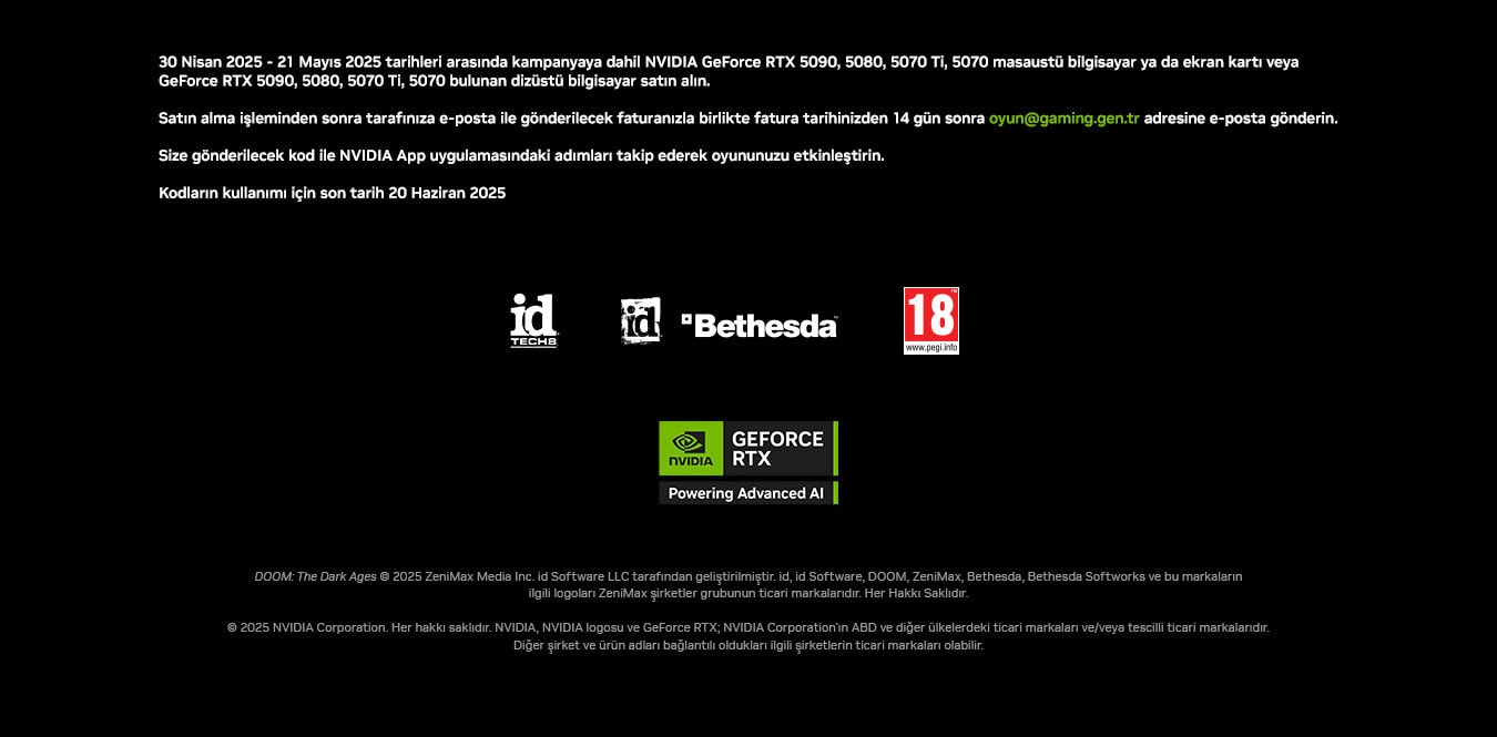 Nvidia Geforce Rtx Doom The Dark Ages Bundle Kampanya Landing Page 20250429 10
