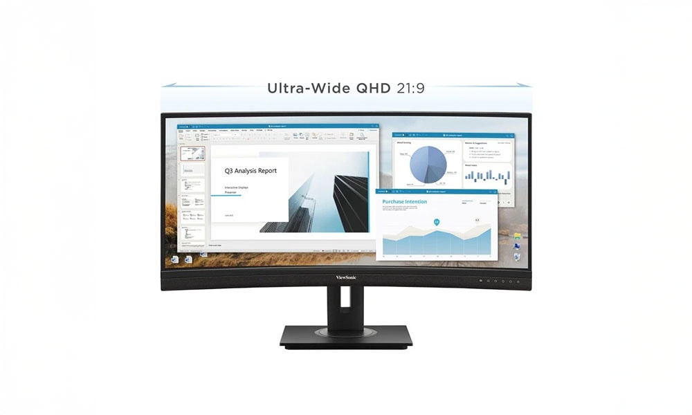 21:9 Ultra Geniş Ekranda Çarpıcı UWQHD Çözünürlük