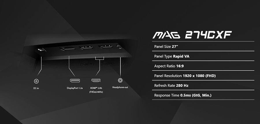 MSI MAG 274CXF Gaming Monitör H11