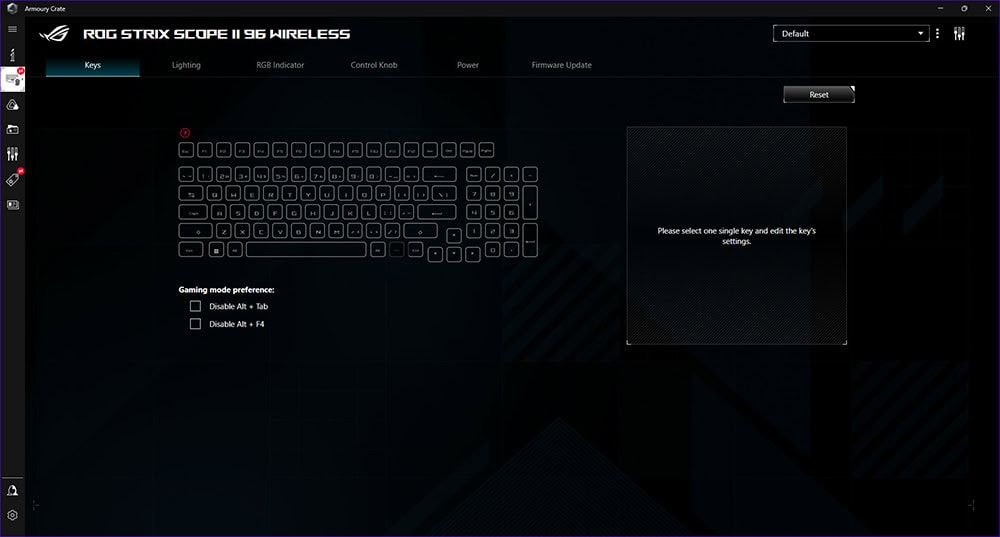 ROG Strix Scope II 96 Wireless ASUS ROG Strix Scope II 96 NX Snow Switch Beyaz Mekanik Gaming Klavye H19