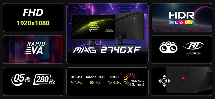 MSI MAG 274CXF Gaming Monitör H4