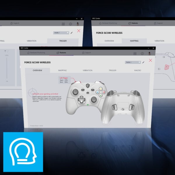 MSI FORCE GC300 WIRELESS Beyaz Gamepad h10