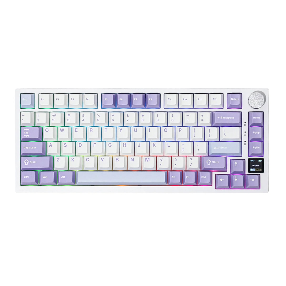Ajazz Ak820 Pro White Purple Gift Switch Rgb Kablosuz Hotswap Mekanik Gaming Klavye 1