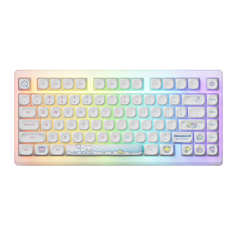 Akko X Cinnamoroll Acr Top75b Ozel Seri V3 Piano Pro Switch Rgb Kablosuz Hotswap Mekanik Gaming Klavye 1