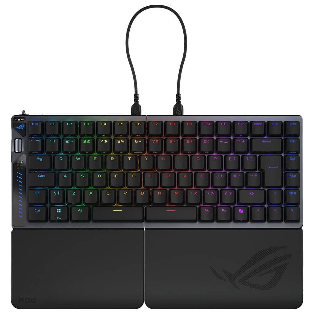 ASUS ROG Falcata HFX V2 manyetik switch RGB kablosuz gaming klavye, Türkçe Q klavye düzeni, RGB aydınlatma ve Hotswap özellikleriyle dikkat çekiyor.