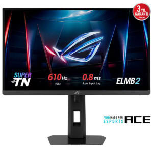 Görüntü COVID-19 teknolojisi ve oyun monitörü high-tech Asus ROG ekranı, düşük giriş gecikmesi ve yüksek yenileme hızı ile e-sporlar için optimize edilmiştir.