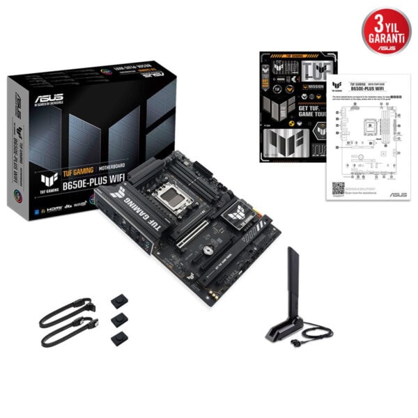 Asus Tuf Gaming B650e Plus Wifi 8000mhz Oc Ddr5 Soket Am5 M 2 Hdmi Dp Atx Anakart 12